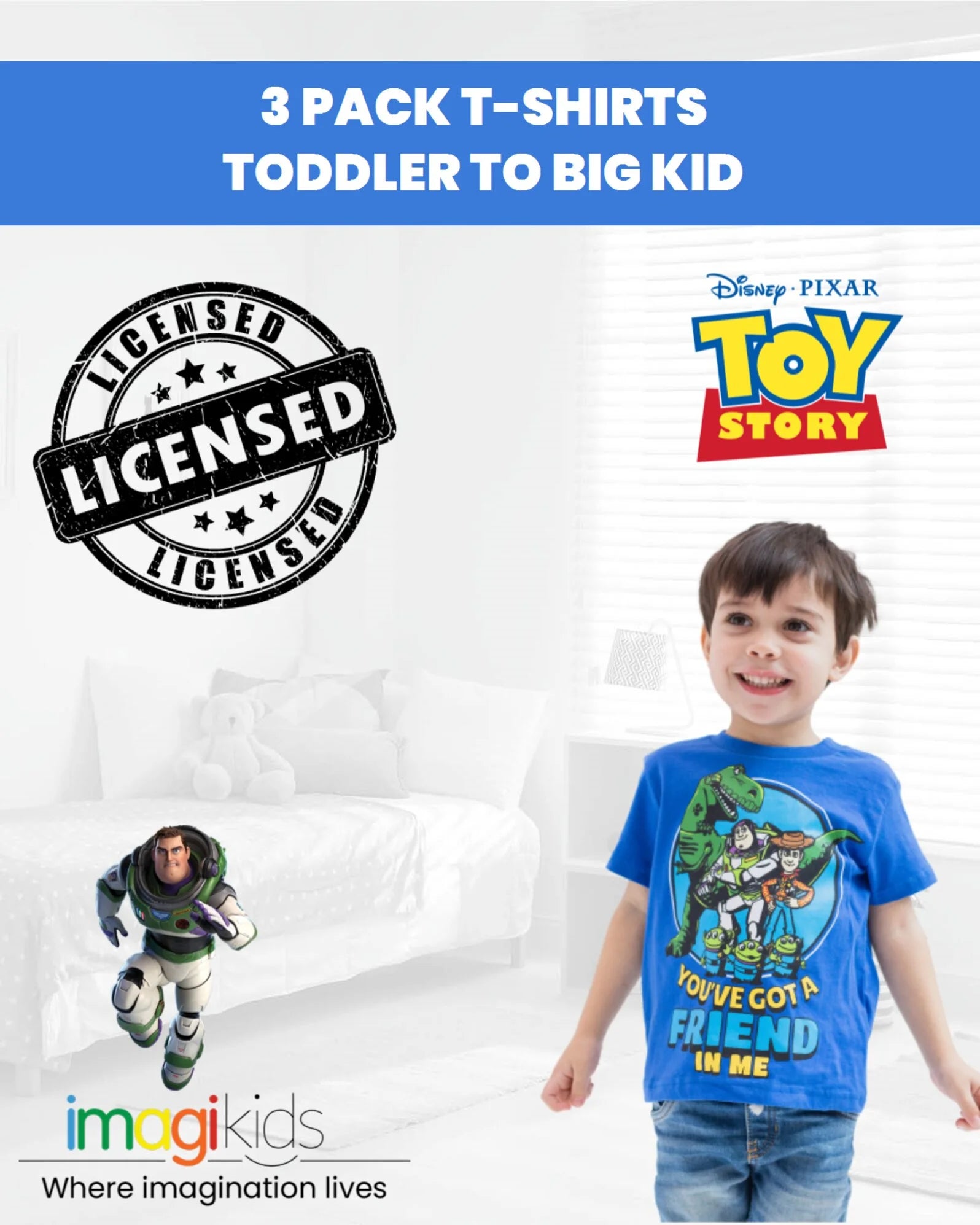3 Pack Toddler Boys T-Shirts A223931