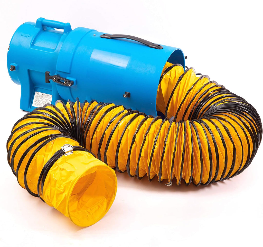 Plastic Compaxial Blower with 25' Ducting and Canister Assembly (8inch) T797