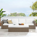Outdoor Patio Sectional Sofa and Ottoman Set D69105