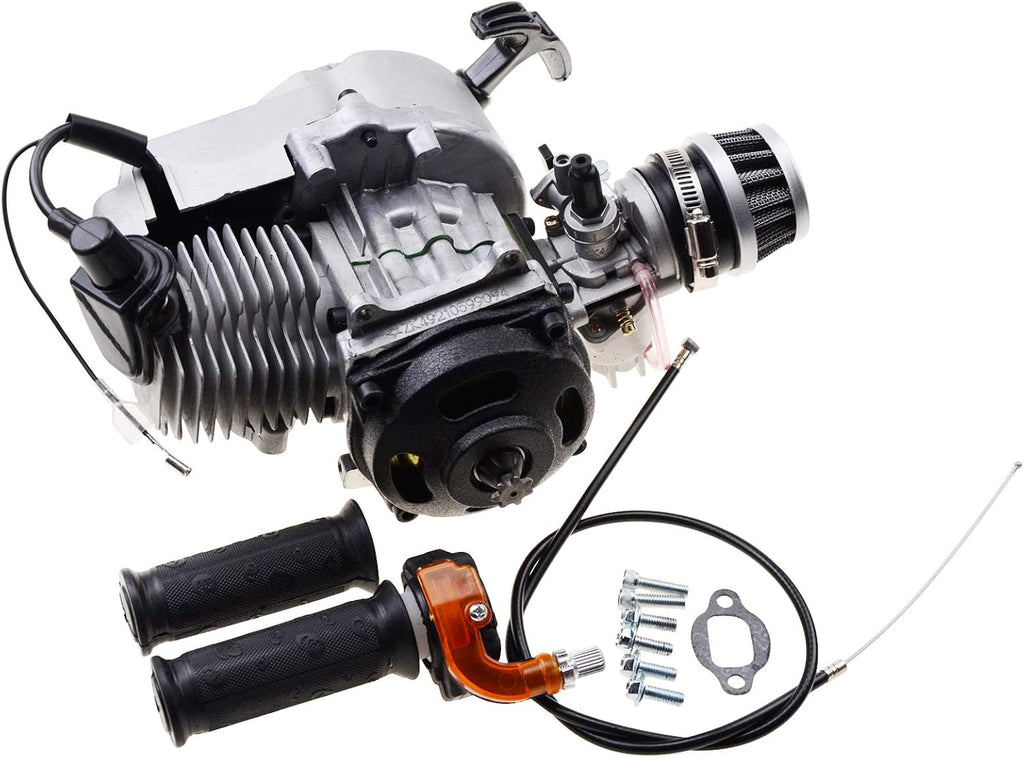 6 Teeth Pull Start Engine Motor with Carburetor for 2 Stroke 47CC 49CC 50CC Mini Dirt Bike R32012