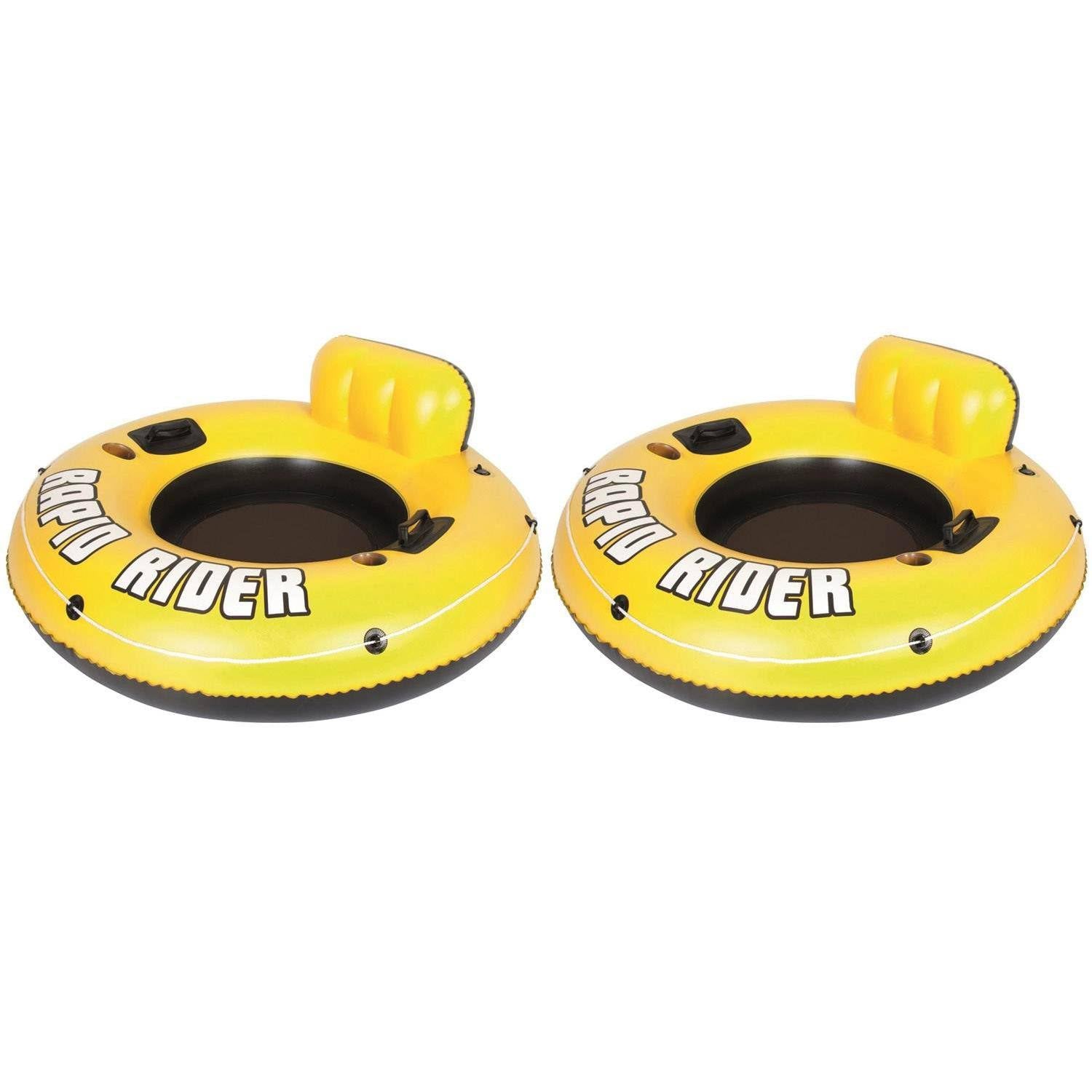 2-Pack 53x22 Raft Tubes with Handles Cup Holders S8827