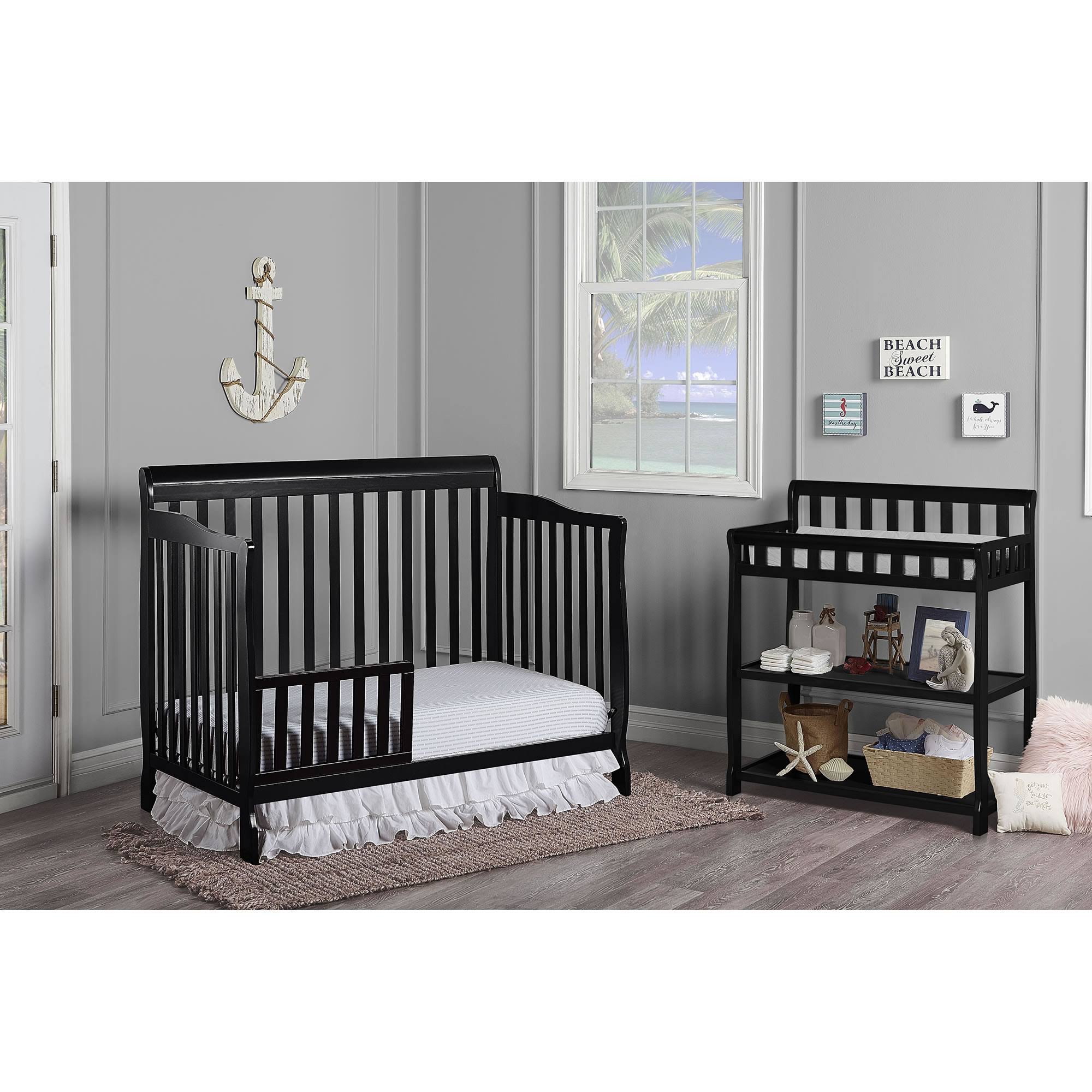 5 in 1 Convertible Crib, Black E619750