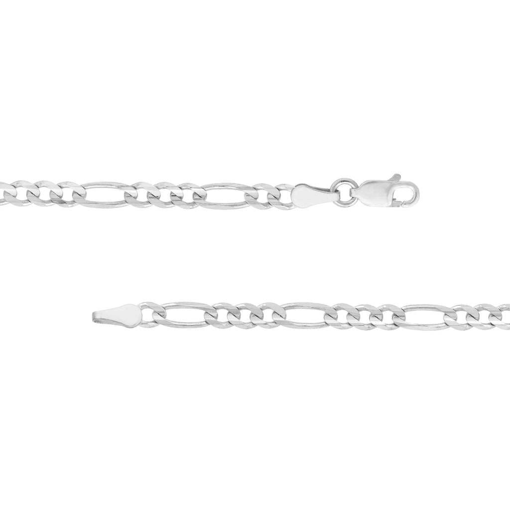 14K White Gold 20" Figaro Chain Necklace I973968