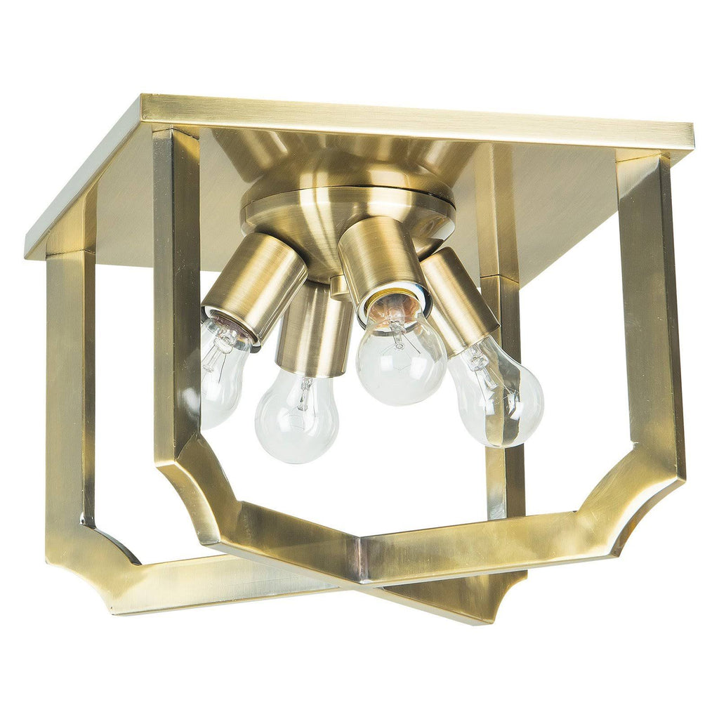 Antique Nickel 4 Light Flush Mount H692367