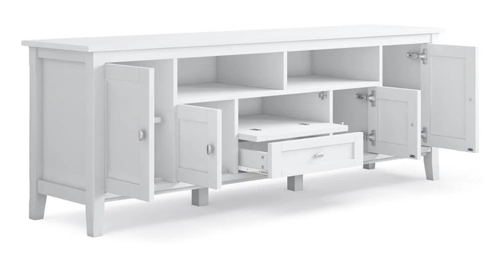 Solid Wood TV Media Stand in White Q6833
