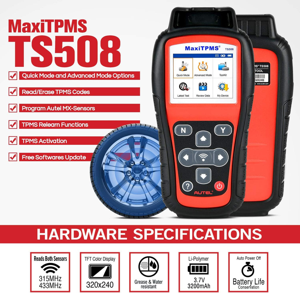 TPMS Relearn Tool with 4 PCS 315MHz & 4PCS 433MHz Sensor Kit Z94056