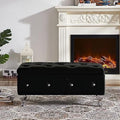 Velvet Flip Top Entryway Bench Seat with Safety Hinge F236736
