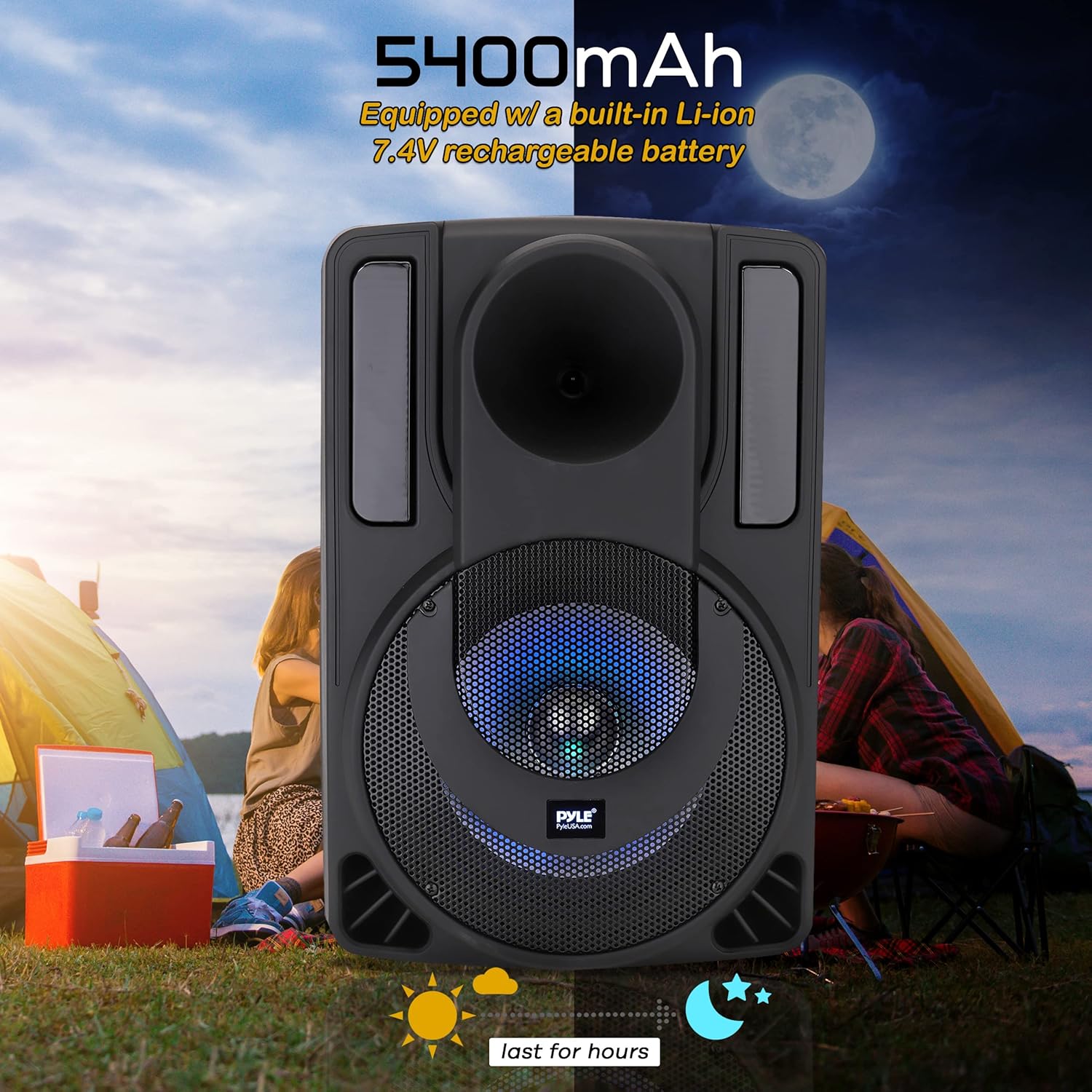 12’’ Portable PA Speaker System with Two Wireless Mic F382
