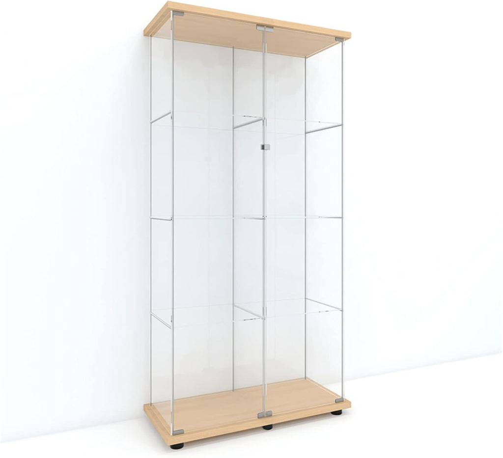 4-Shelf Glass Display Cabinet with Door U5079