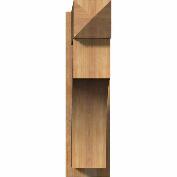 8x22W x 30x22D x 30x22H Western Red Cedar Arts and Crafts Outlooker O338