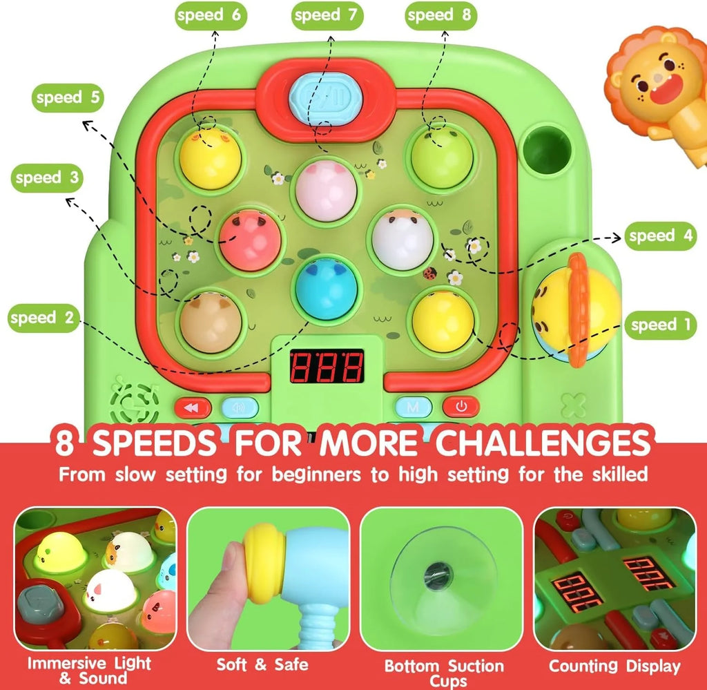 Green Whack A Mole Game with 2 Hammers G721947