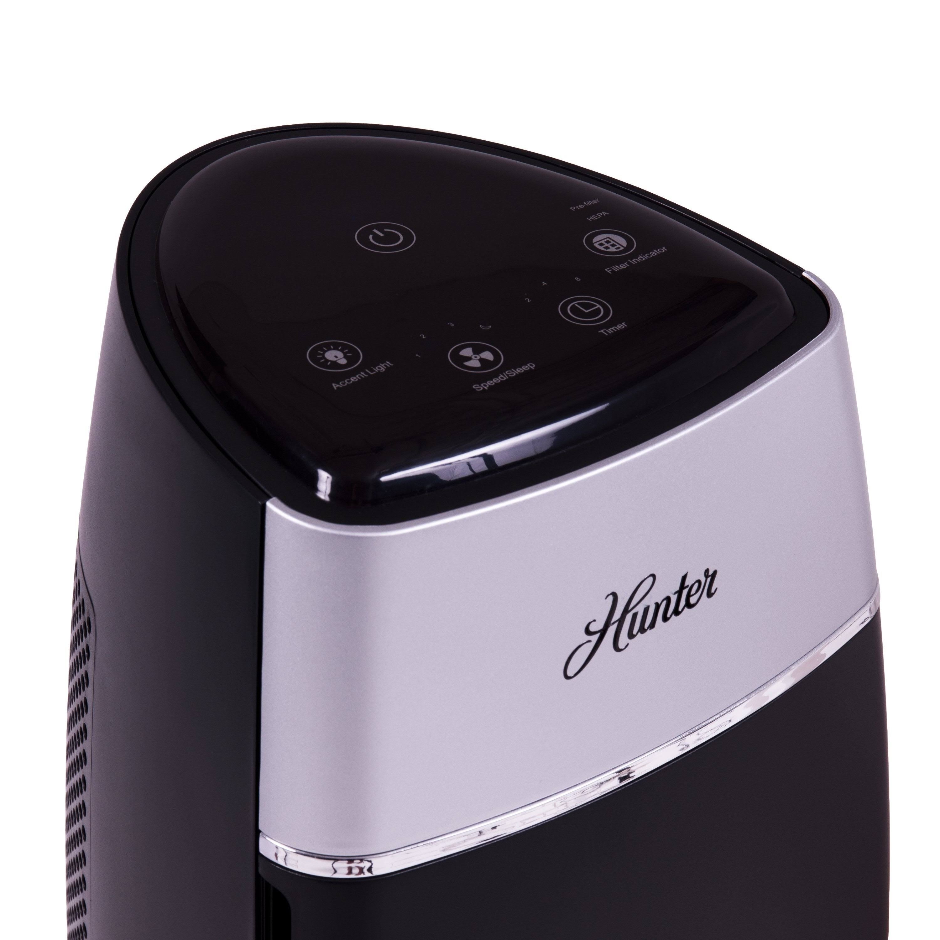 Black/Silver HEPA Tower Air Purifier F2064
