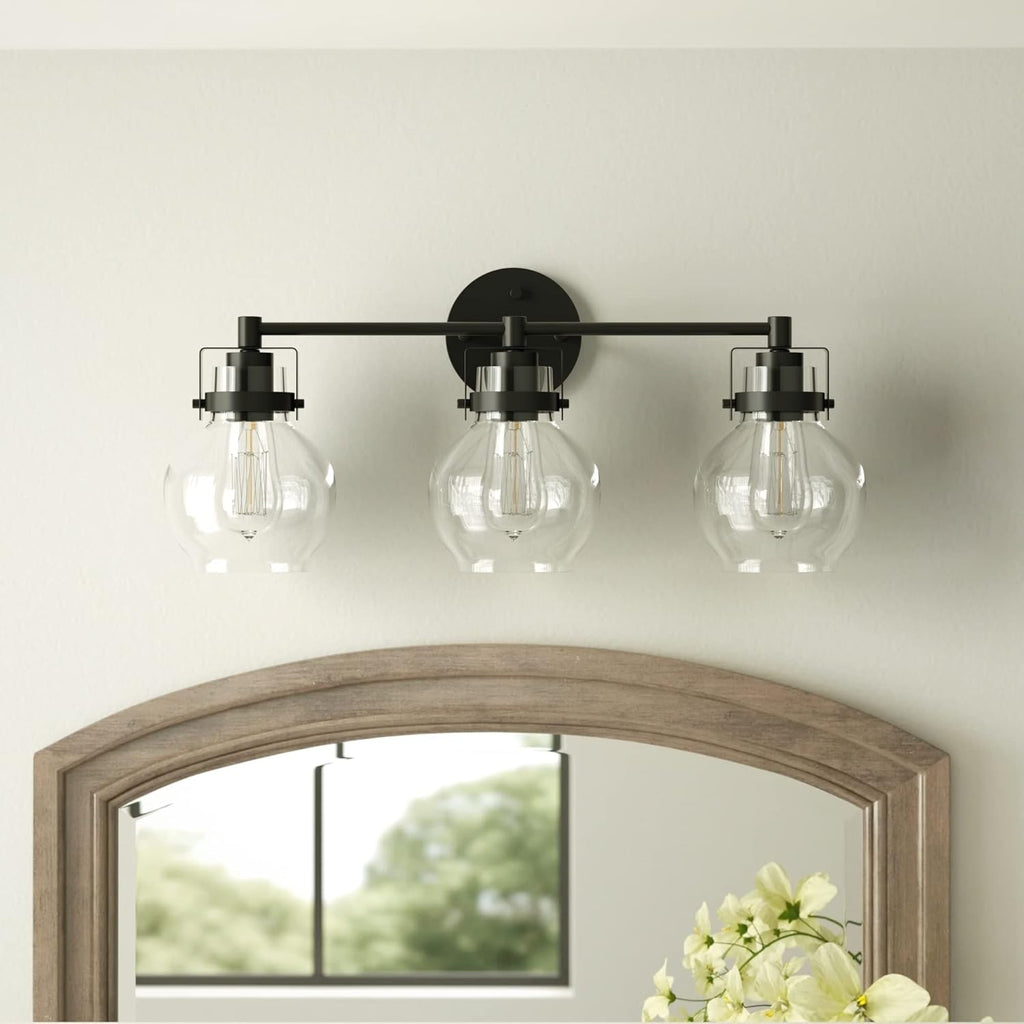 2 Light Black Metal Wall Sconce Lamp Fixture P6061