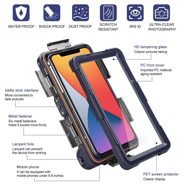 Waterproof Protective Case for Phones Up to 6.9 Inch X65118