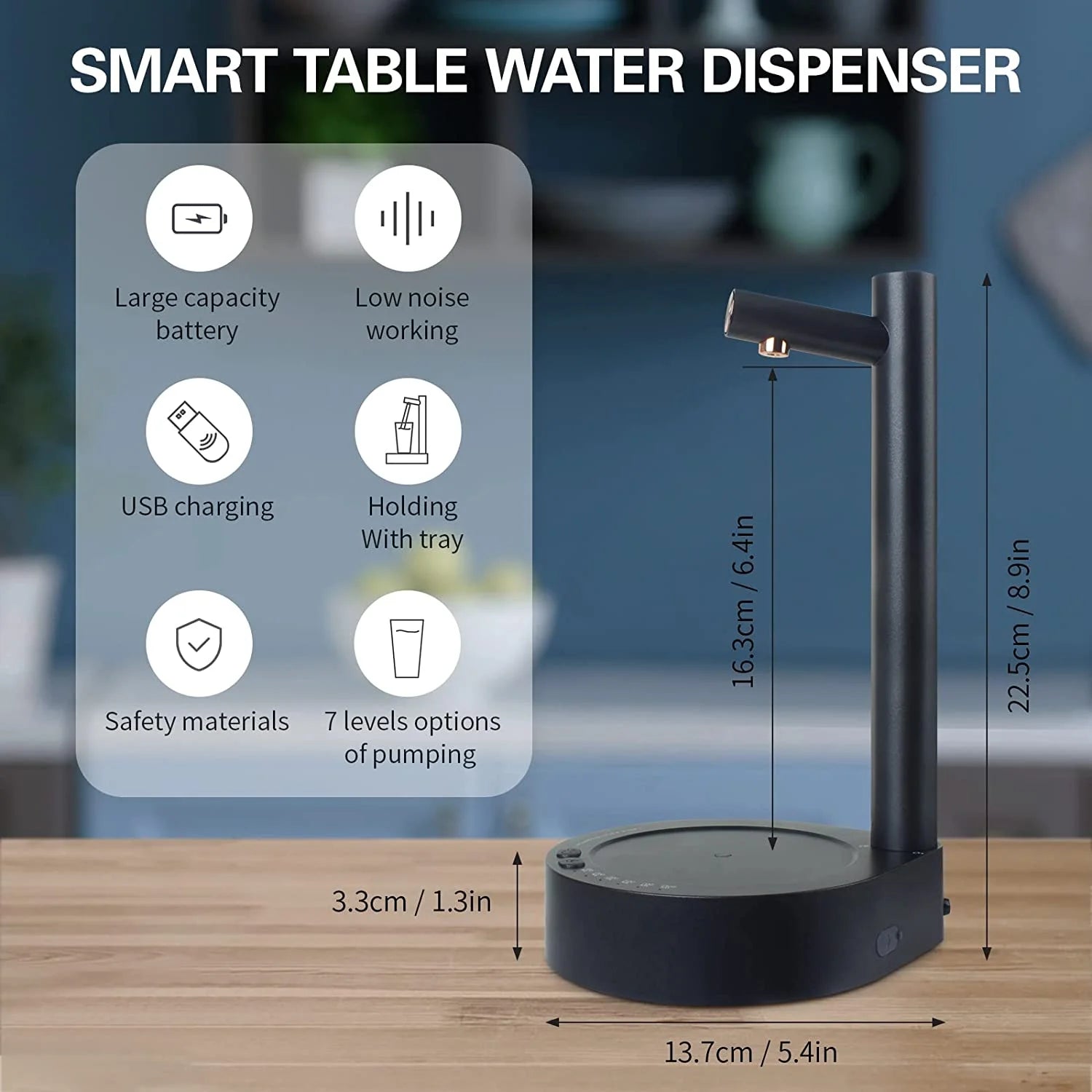 Portable Electric Water Bottle Pump for 5 Gallon & Universal Bottles A55287