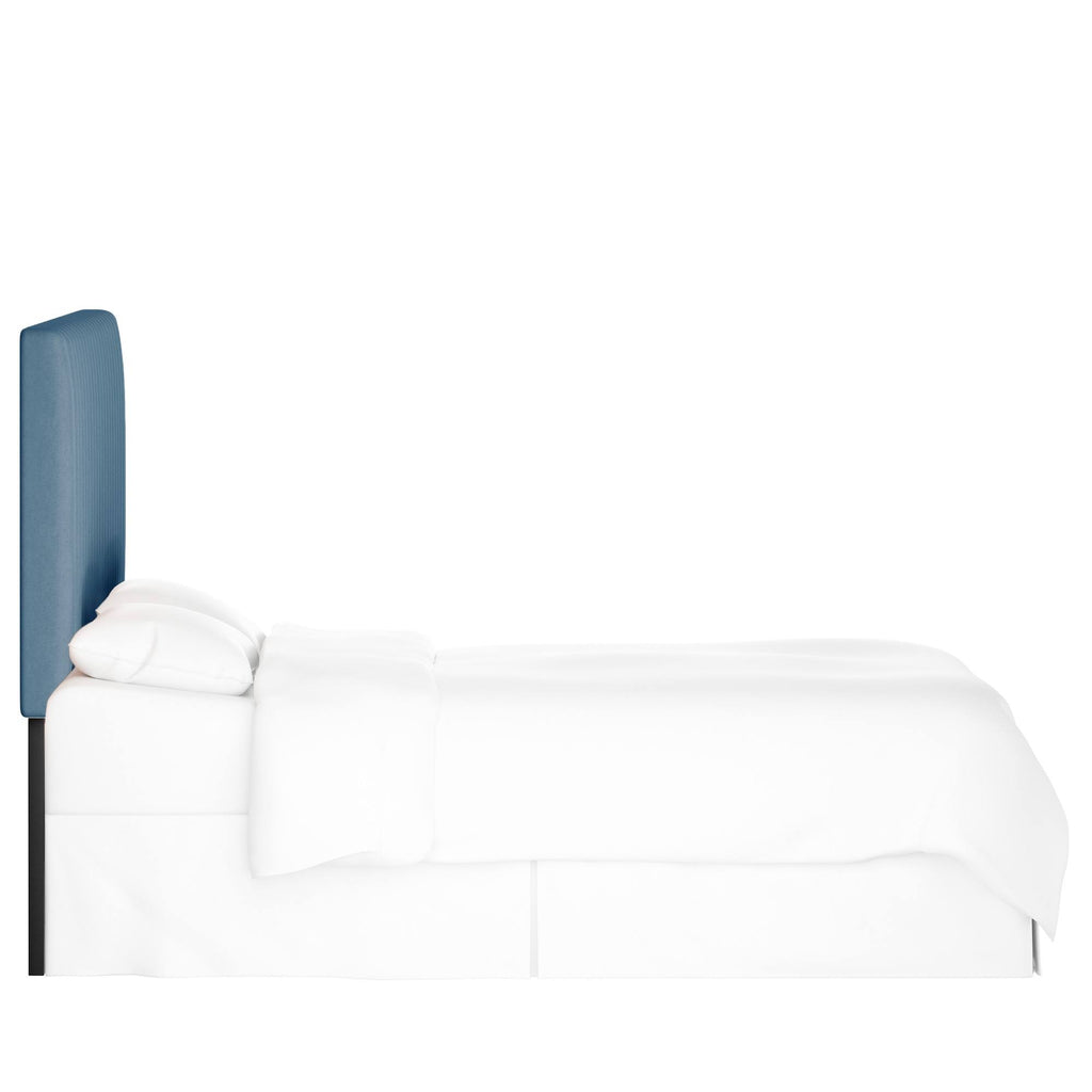 Light Blue Velvet Twin Headboard J741