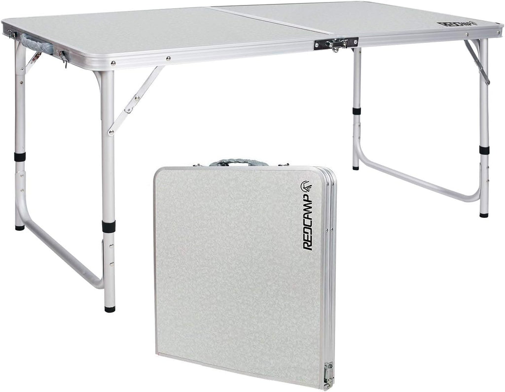 White 36 x 24 inch Aluminum Folding Camping Table S166