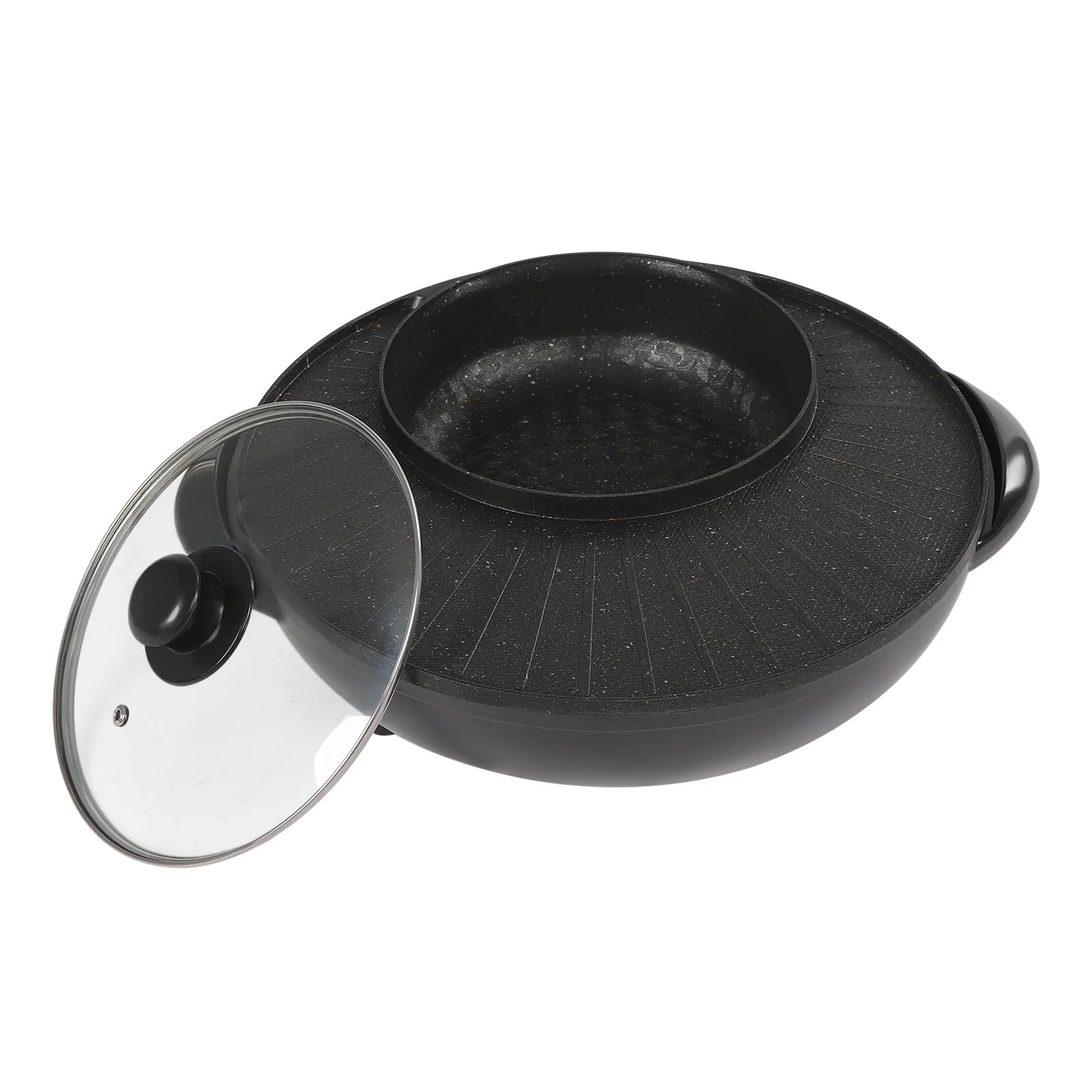 Circular Edition Hotpot Grill Combo Electric Non-stick Black P1592