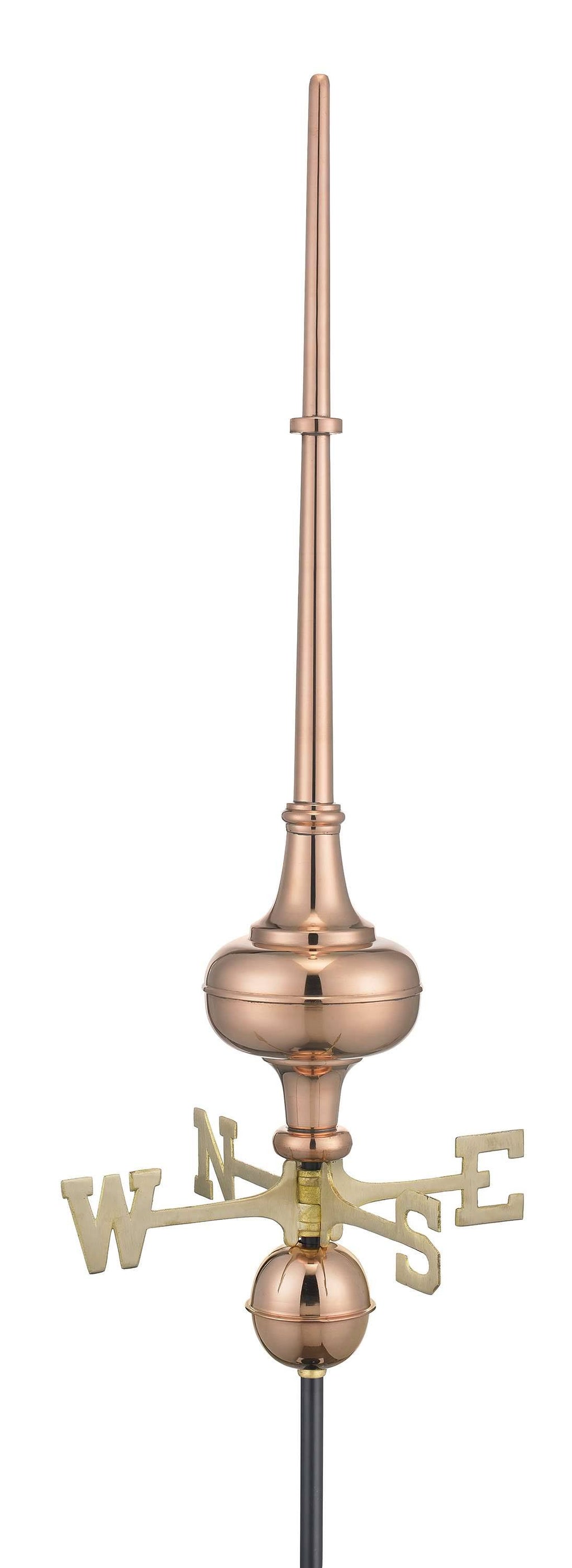 Copper Rooftop Finial with Brass Directionals K46164