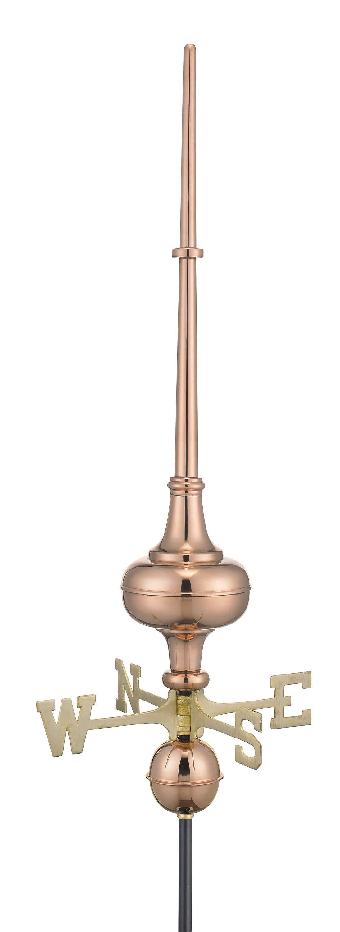 Copper Rooftop Finial with Brass Directionals K46164
