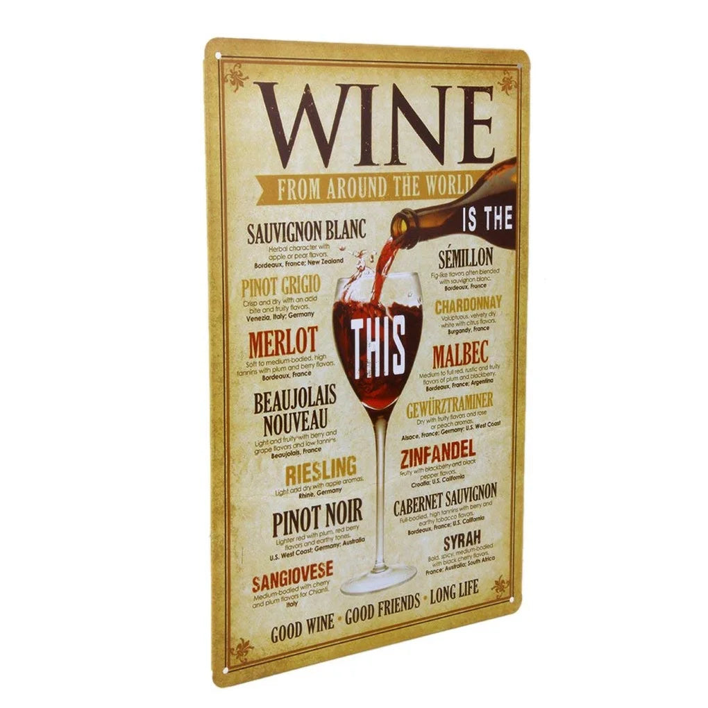 Vintage Metal Tin Sign Wall Decor B74616