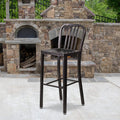 Red Metal Indoor-Outdoor Barstool I93660