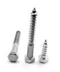 1/2x22-6 x 4 1/2x22 Hex Lag Screw Stainless Steel 18-8 Pk 100 W92231