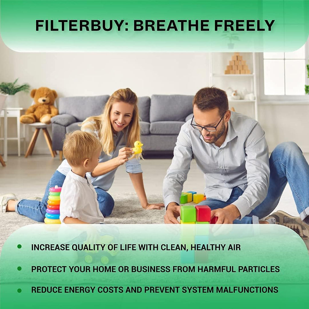 16x25x1 MERV 8 Pleated HVAC AC Furnace Air Filter with Activated Carbon (6-Pack, Black) C889533