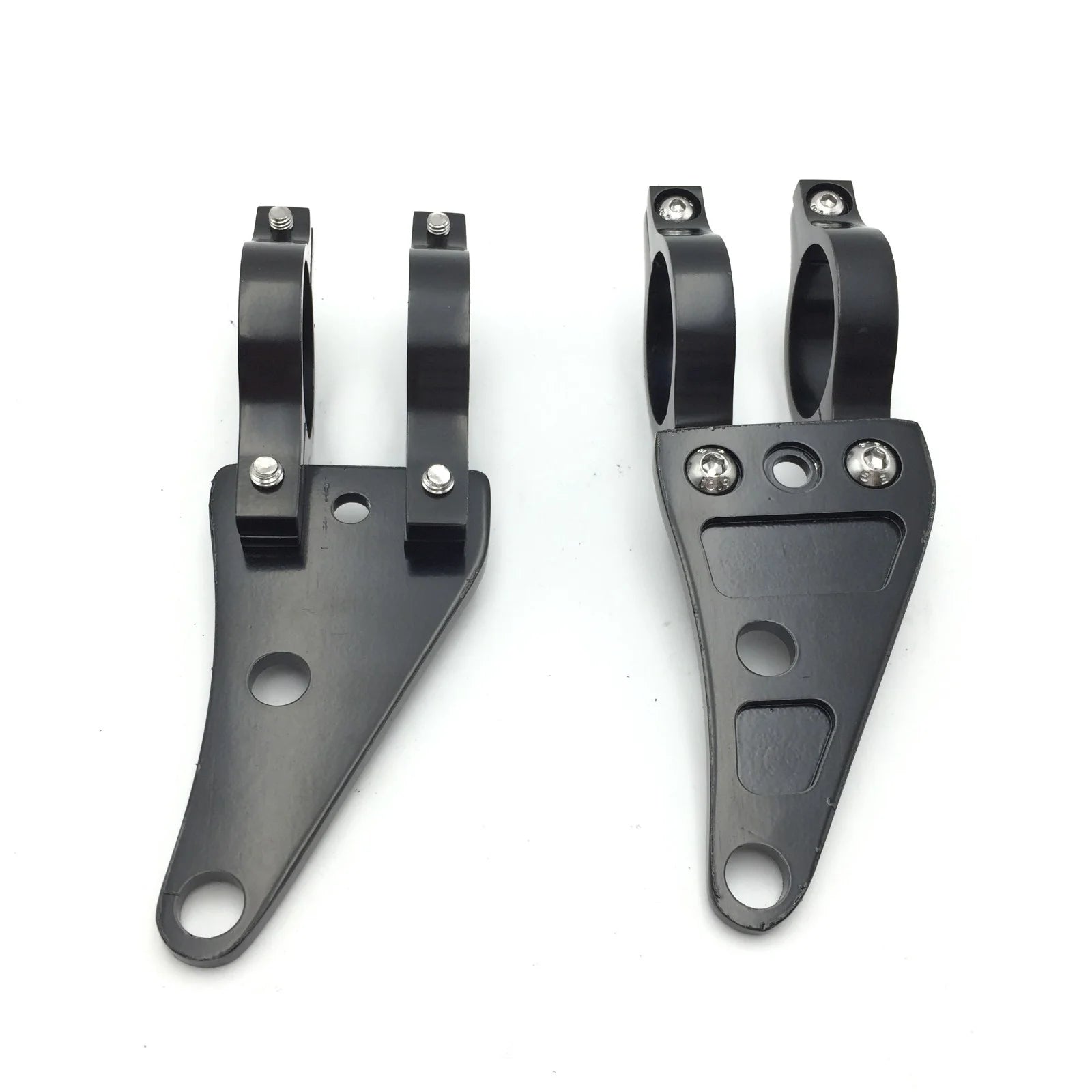 Black 35mm Turn Signal Clamps Headlight Mount Bracket Fork Ear Chopper Cafe Racer L194