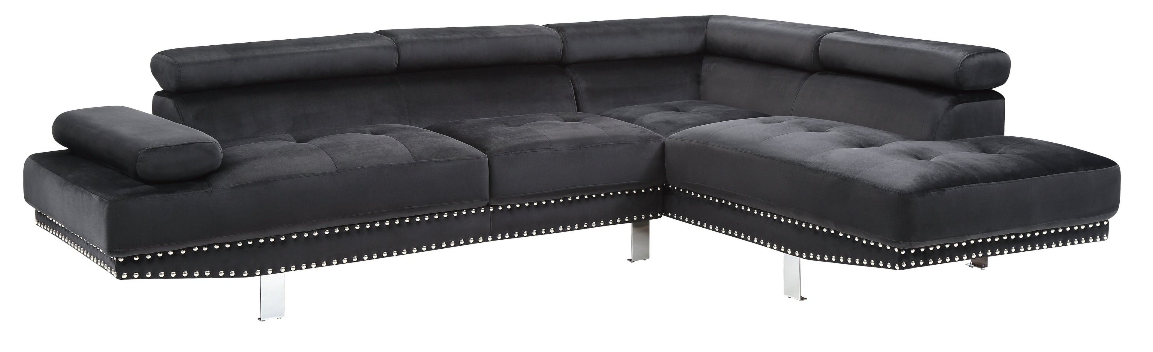 Black Sectional Sofa N713