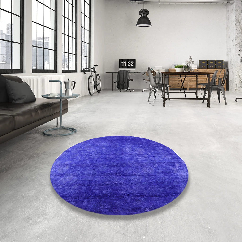 Blue Oriental Rectangle Area Rug 2' x 4' U68439