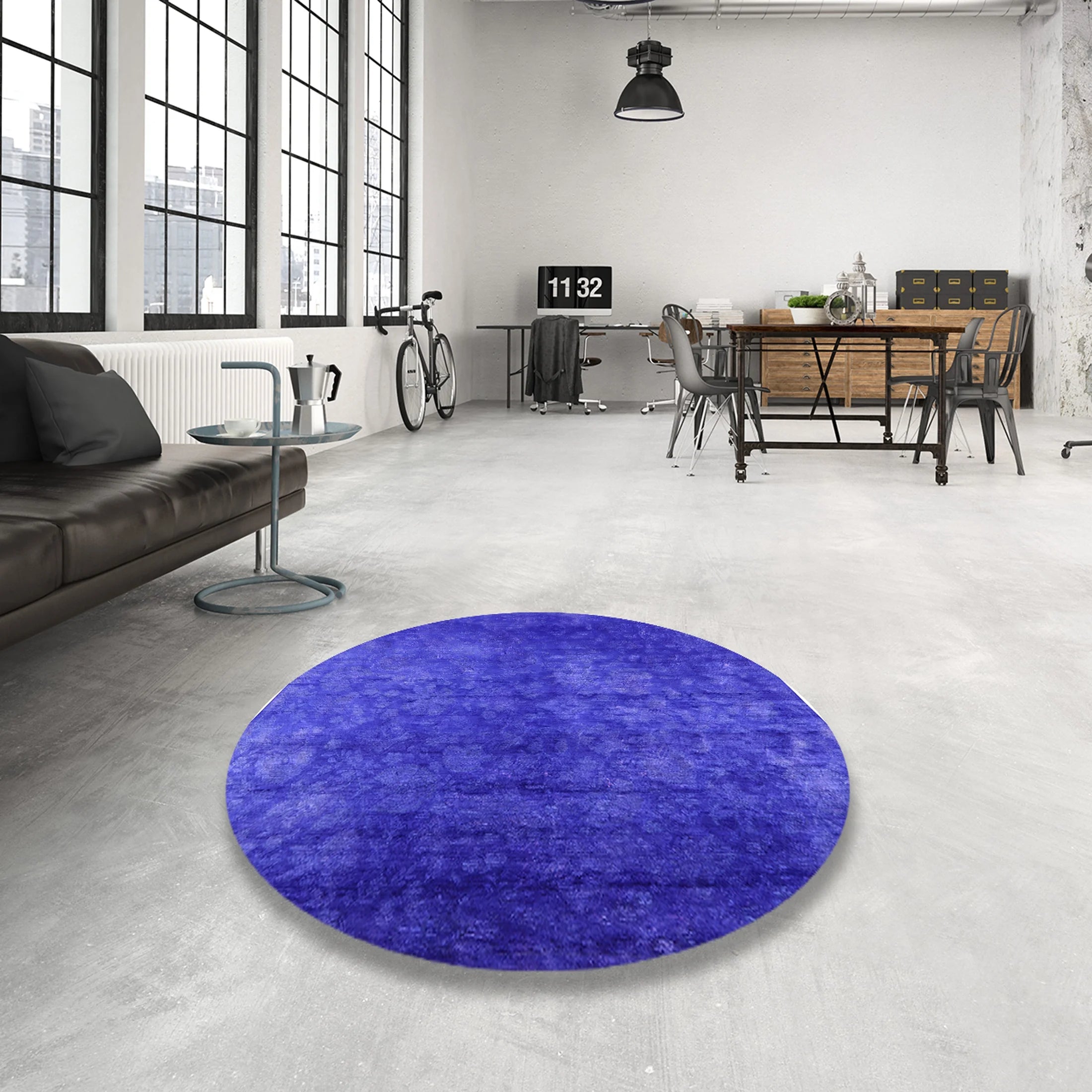 Blue Oriental Rectangle Area Rug 2' x 4' U68439