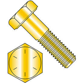 5/16-18 x 3x22 Hex Head Cap Screw Steel Zinc Yellow UNC Grade 8 100 Pack K168121