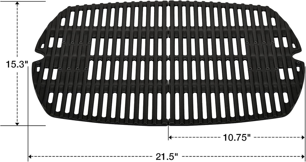 Cast Iron Cooking Grid Grates for Weber Q Series Gas Grill, Pack of 2 N2124