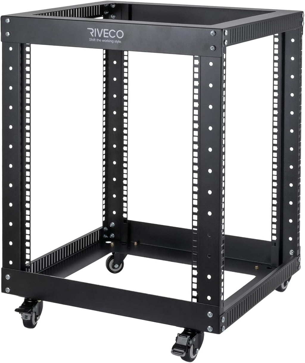 12U Open Frame 19-inch Server Rack with Casters F866