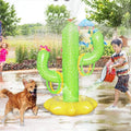 Inflatable Cactus Sprinkler Water Toy with 4 Rings E900149