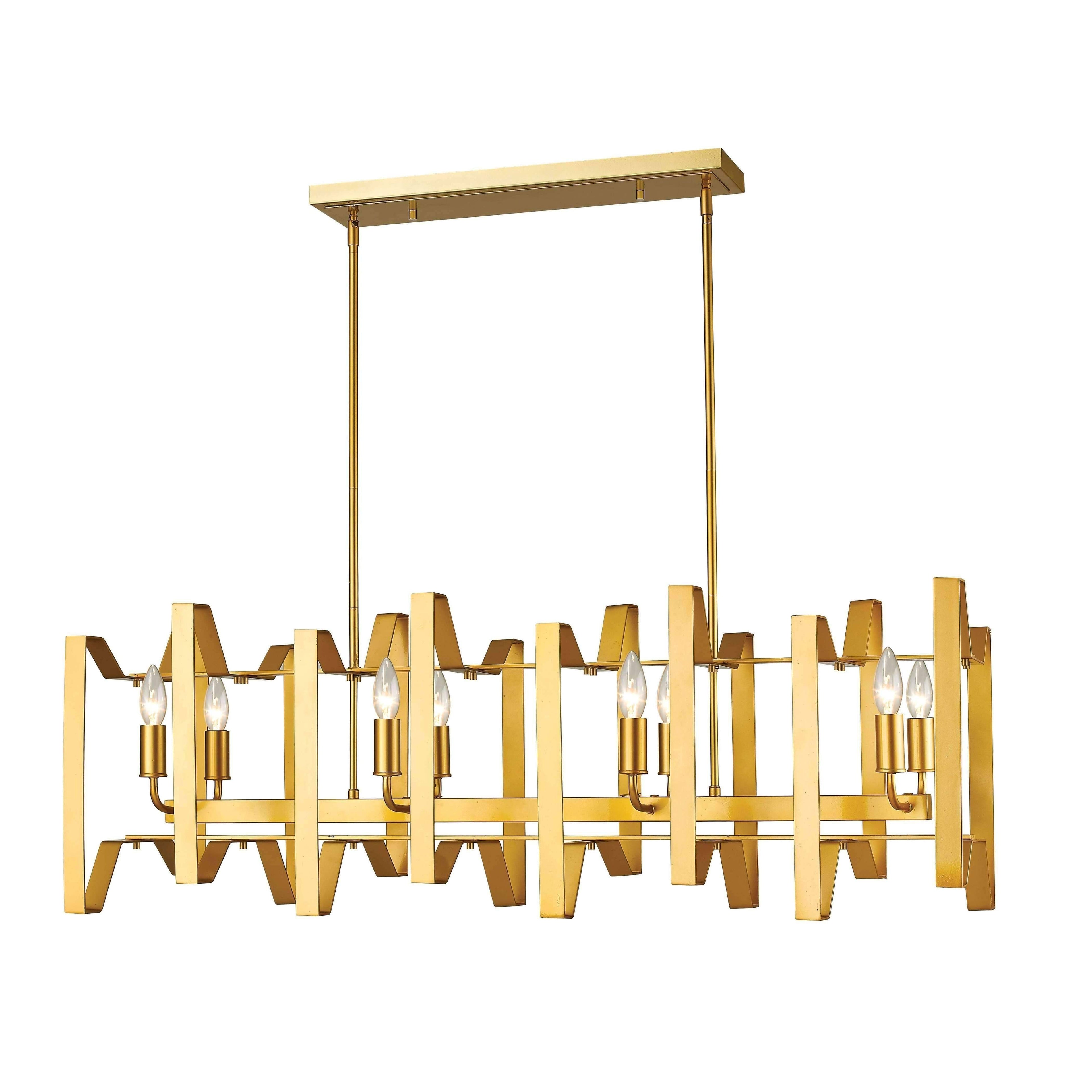 Polished Metallic Gold 8 Light Island Light X5369