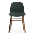 Walnut Green Wood Legs Chair F624