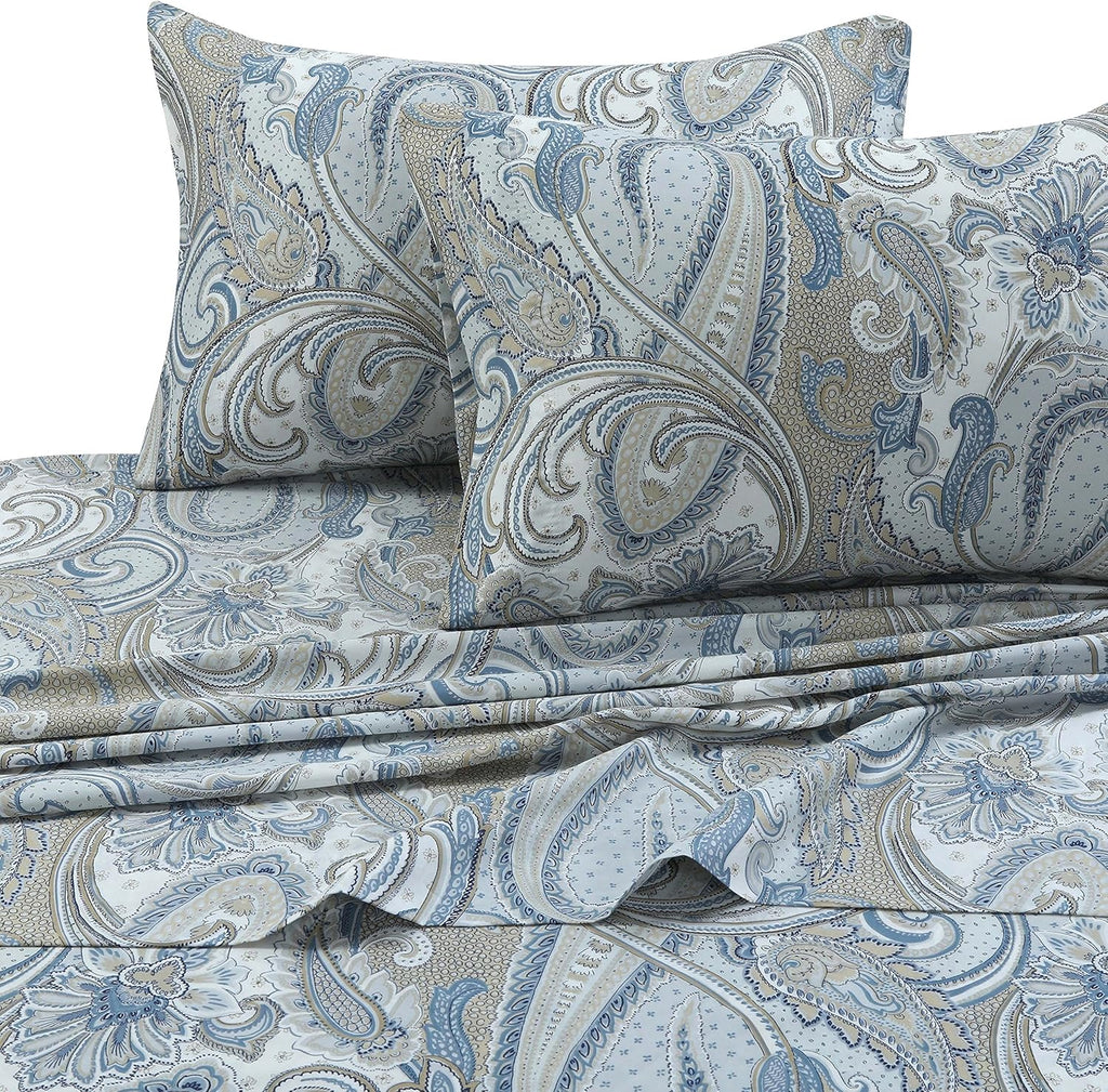 Cal King Cotton Printed Sheet Set C405