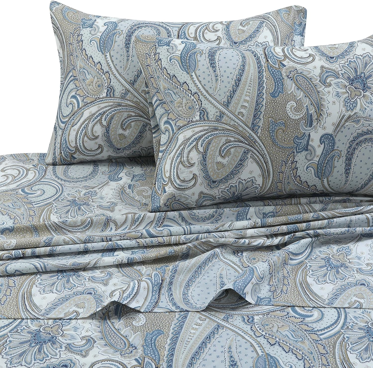 Cal King Cotton Printed Sheet Set C405