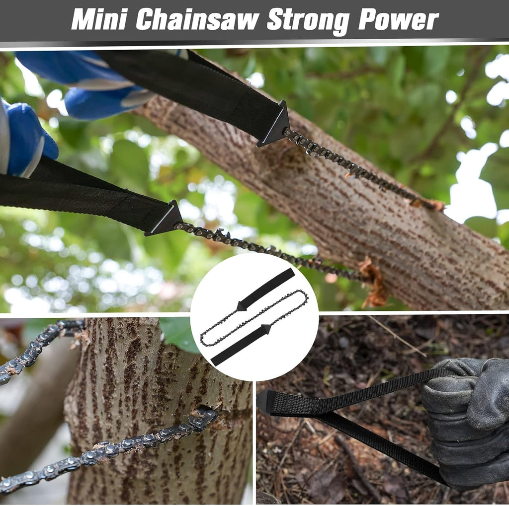 59.8 Inch High Carbon Steel Survival Shovel Axe Kit with Pickaxe Chainsaw Q6170