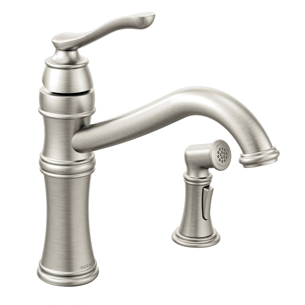 Matte Black High-Arc Single Handle Kitchen Faucet with Side X9777