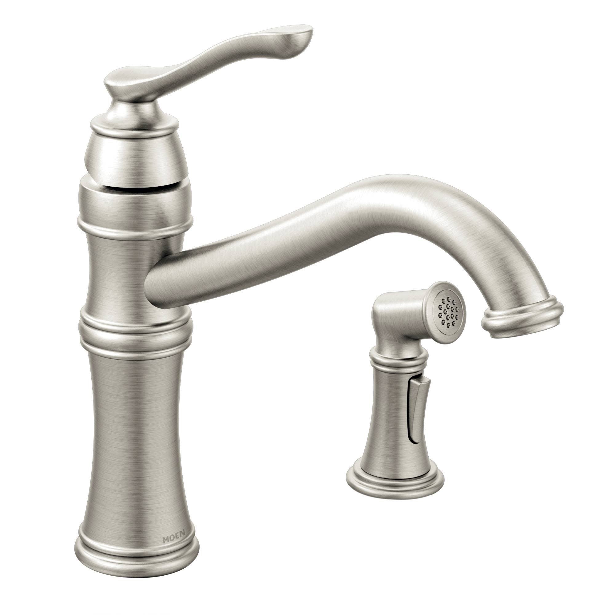 Matte Black High-Arc Single Handle Kitchen Faucet with Side X9777