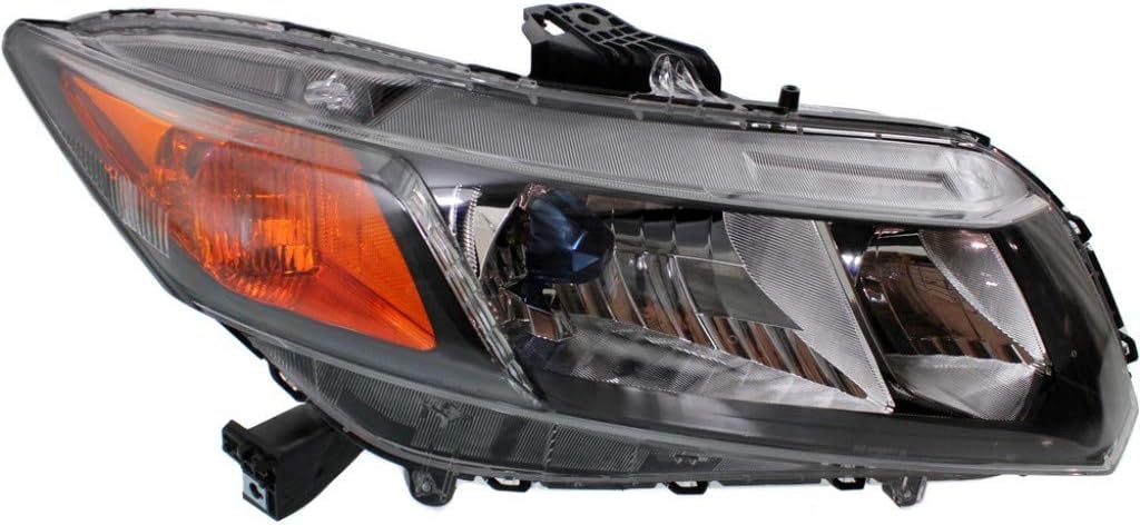Black Housing Headlight Pair with Bulbs O706624