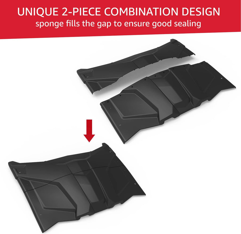 2-Piece Polyethylene Plastic Roof Compatible with 2017-2022 Can Am Maverick X3 N900