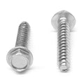 #6-19 x 1/4 Thread Rolling Screw Hex Washer Head Low Carbon Steel Zinc Plated/Wax N718798
