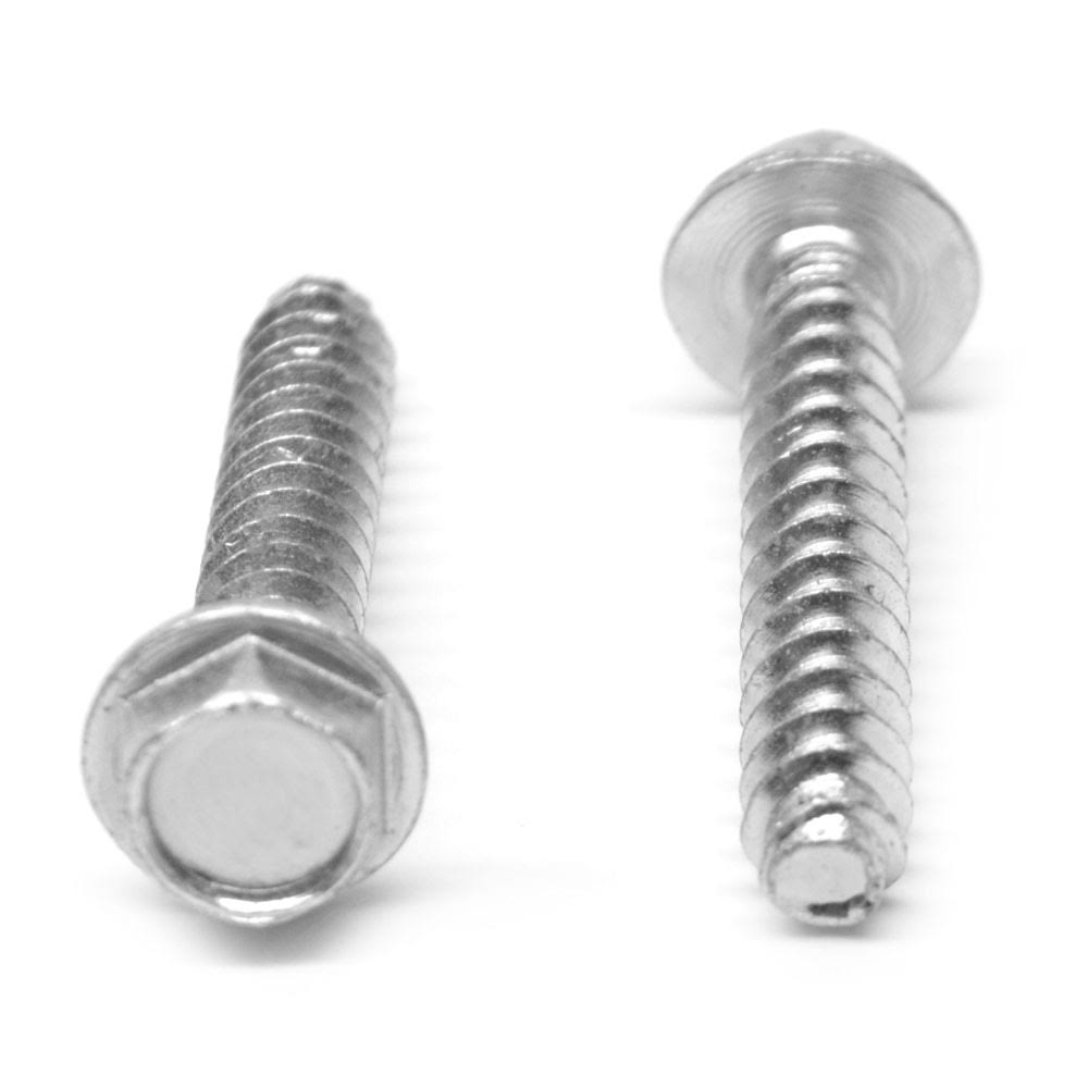 #6-19 x 1/4 Thread Rolling Screw Hex Washer Head Low Carbon Steel Zinc Plated/Wax N718798
