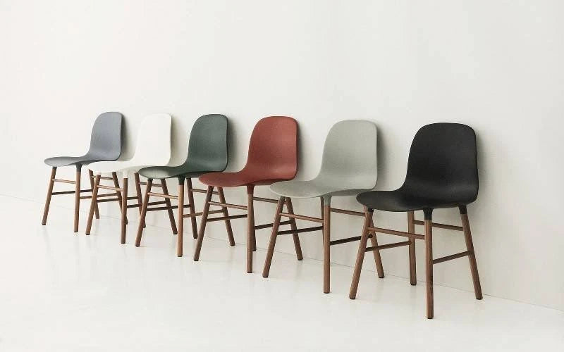 Walnut Green Wood Legs Chair F624