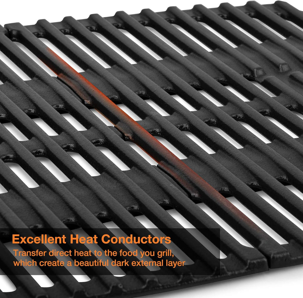 Cast Iron Cooking Grid Grates for Weber Q Series Gas Grill, Pack of 2 N2124