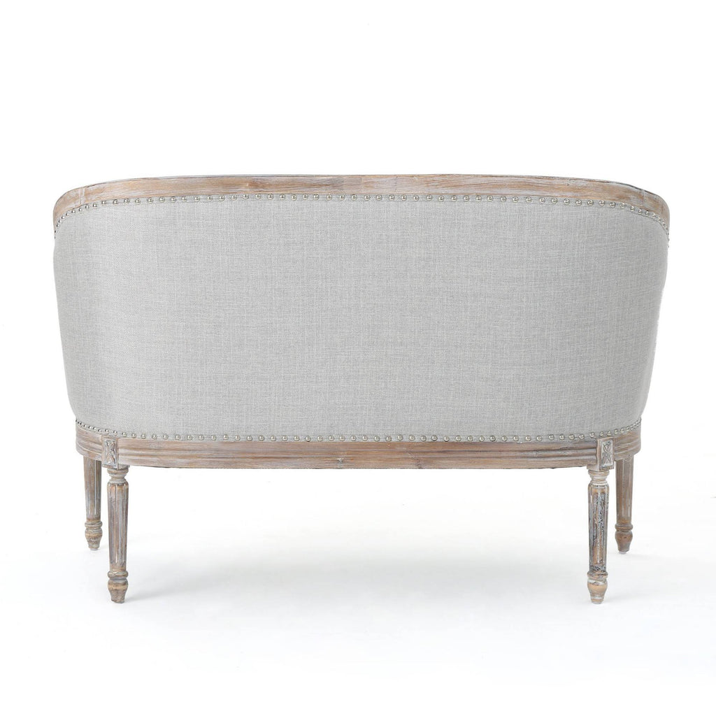 Tufted Loveseat Light Gray U88370
